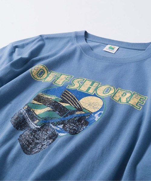 OFFSHORE(オフショア)の「PACIFIC MOTOR TEE(Tシャツ/カットソー・メンズ・チャコールグレー/ブルー・S/M/L/XL)」の11枚目の写真