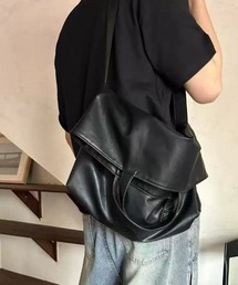 トート+ショルダー2WAY合皮バッグ/A4収納可能
