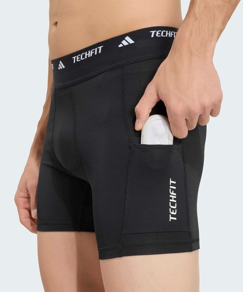adidas(アディダス)の「TECHFIT ハイブリッド インナーパンツ / アディダス adidas(レギンス/スパッツ・メンズ・ブラック・M(7inch)/L(7inch)/XS(7inch)/XL(7inch)/3XL(7inch)/2XL(7inch)/S(7inch))」の4枚目の写真