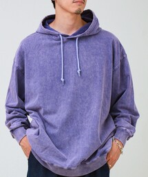 【ロンT以上、パーカー未満】ケミカル加工 フードロンT