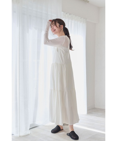FMiBL(ファミル)の「ティアードキャミワンピース(Tシャツ/カットソー・レディース・ブラック/ホワイト・FREE)」の22枚目の写真
