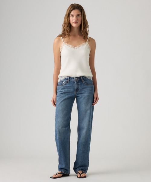 Levi's(リーバイス)の「Levi's/リーバイス LOW STRAIGHT ジーンズ ミディアムインディゴ(デニムパンツ・レディース・インディゴブルー・26inch/25inch/24inch/23inch/28inch/27inch)」の2枚目の写真