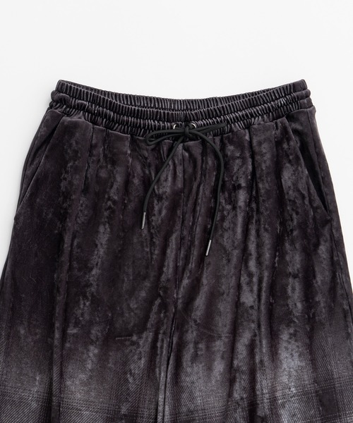 PRANK PROJECT(プランクプロジェクト)の「【2026Autumn Pre-Order】フェーデッドチェックベロアパンツ / Faded Check Velour Pants(その他パンツ・レディース・ブラック・38/36)」の14枚目の写真
