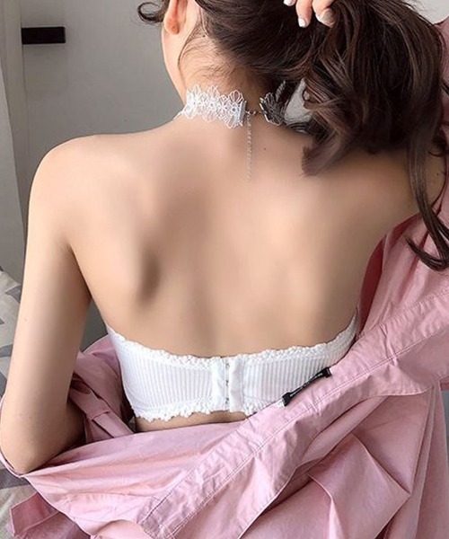 shoppinggo(ショッピングゴー)の「夏服 ブラトップ カップ付きキャミソール チューブトップブラ セクシー 胸元 パット付 インナー ブラカバー(キャミソール・レディース・ブラック/ホワイト/グレー/ベージュ・FREE)」の14枚目の写真
