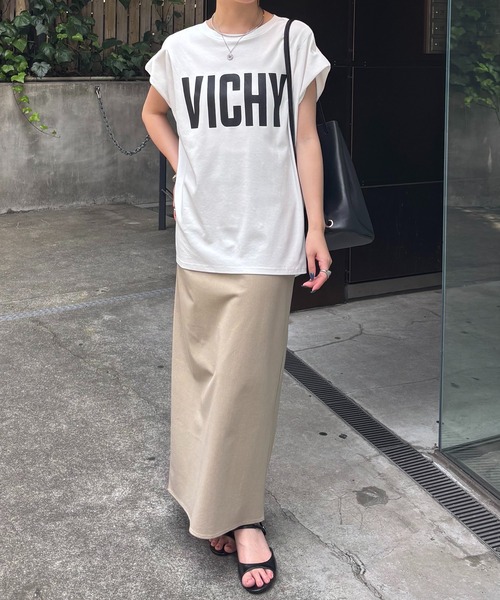 COLLAGE GALLARDAGALANTE(コラージュガリャルダガランテ)の「VICHY ロゴTシャツ/ZOZO限定(Tシャツ/カットソー・レディース・ホワイト/ベージュ・FREE)」の13枚目の写真