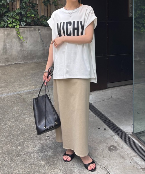 COLLAGE GALLARDAGALANTE(コラージュガリャルダガランテ)の「VICHY ロゴTシャツ/ZOZO限定(Tシャツ/カットソー・レディース・ホワイト/ベージュ・FREE)」の14枚目の写真