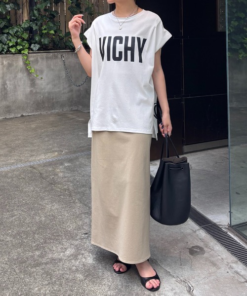 COLLAGE GALLARDAGALANTE(コラージュガリャルダガランテ)の「VICHY ロゴTシャツ/ZOZO限定(Tシャツ/カットソー・レディース・ホワイト/ベージュ・FREE)」の15枚目の写真