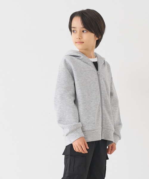 coca(coca)(コカ)の「キッズ ソフトスウェットジップアップフーディ(パーカー・キッズ・グレー/ブラック・120/130/140/150)」の5枚目の写真