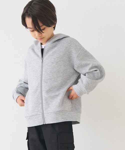 coca(coca)(コカ)の「キッズ ソフトスウェットジップアップフーディ(パーカー・キッズ・グレー/ブラック・120/130/140/150)」の6枚目の写真