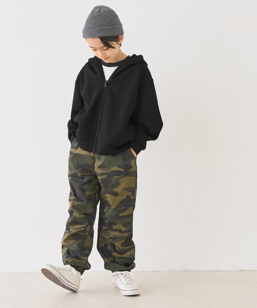 coca(coca)(コカ)の「キッズ ソフトスウェットジップアップフーディ(パーカー・キッズ・グレー/ブラック・120/130/140/150)」の9枚目の写真
