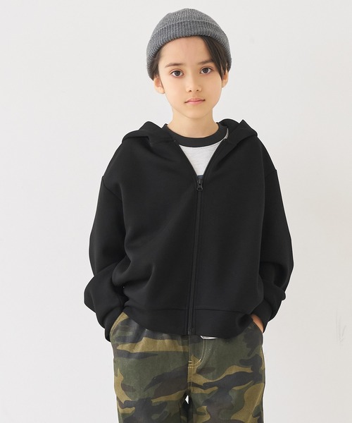 coca(coca)(コカ)の「キッズ ソフトスウェットジップアップフーディ(パーカー・キッズ・グレー/ブラック・120/130/140/150)」の10枚目の写真