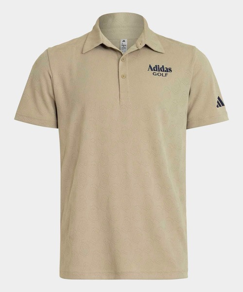adidas(アディダス)の「CHIP ジャガード 半袖シャツ【adidas Golf/アディダスゴルフ】(ポロシャツ・メンズ・ゴールド・SMALL/MEDIUM/LARGE/X-LARGE/XX-LARGE/3XL)」の1枚目の写真