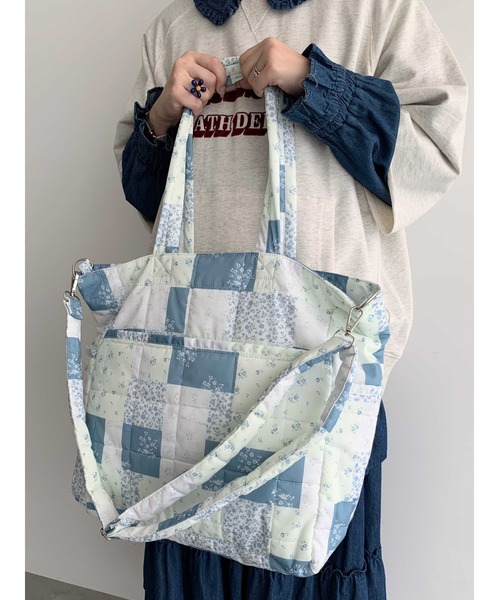 Samansa Mos2(サマンサ モスモス)の「【Cross×Staff】ボトルポケ付/10ポケットトートbag(ハンドバッグ・レディース・チャコールグレー/キャメル/オフホワイト・F)」の2枚目の写真