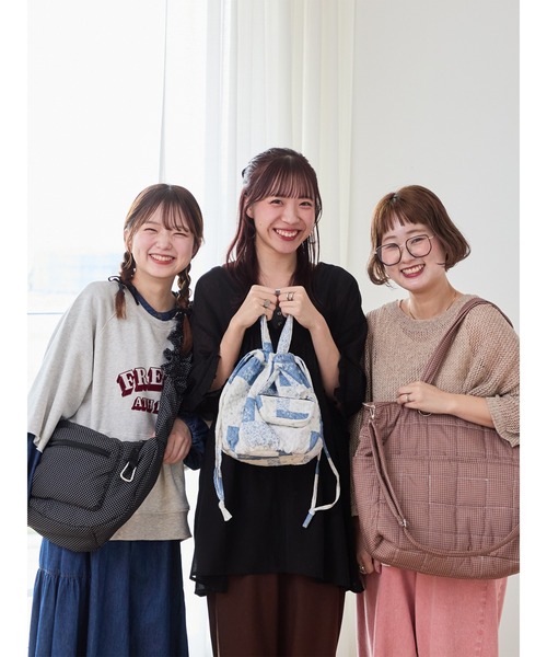 Samansa Mos2(サマンサ モスモス)の「【Cross×Staff】ボトルポケ付/10ポケットトートbag(ハンドバッグ・レディース・チャコールグレー/キャメル/オフホワイト・F)」の7枚目の写真