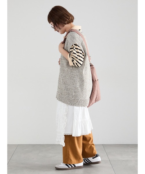 Samansa Mos2(サマンサ モスモス)の「【Cross×Staff】ボトルポケ付/10ポケットトートbag(ハンドバッグ・レディース・チャコールグレー/キャメル/オフホワイト・F)」の21枚目の写真