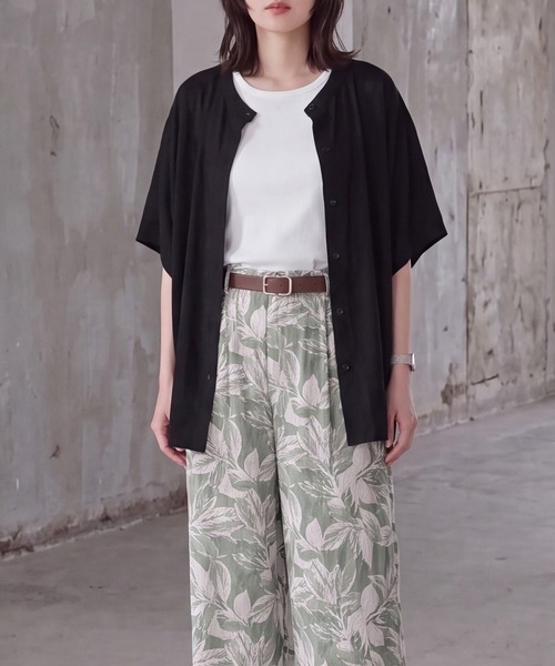 SELECT LEVERY(セレクトリベリー)の「接触冷感 ナイロン前開きドルマントップス(シャツ/ブラウス・レディース・ブラック/モカ/チャコール・MEDIUM/LARGE)」の19枚目の写真