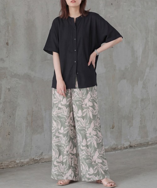 SELECT LEVERY(セレクトリベリー)の「接触冷感 ナイロン前開きドルマントップス(シャツ/ブラウス・レディース・ブラック/モカ/チャコール・MEDIUM/LARGE)」の21枚目の写真