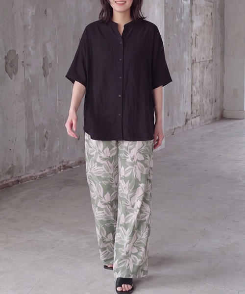 SELECT LEVERY(セレクトリベリー)の「接触冷感 ナイロン前開きドルマントップス(シャツ/ブラウス・レディース・ブラック/モカ/チャコール・MEDIUM/LARGE)」の22枚目の写真