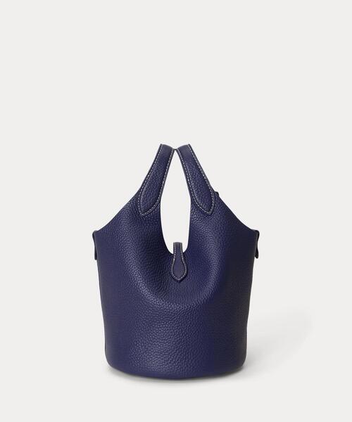 POLO RALPH LAUREN(ポロ ラルフ ローレン)の「Polo Play レザー スモール トート & クロスボディ(トートバッグ・レディース・ネイビー系1・ONE)」の9枚目の写真