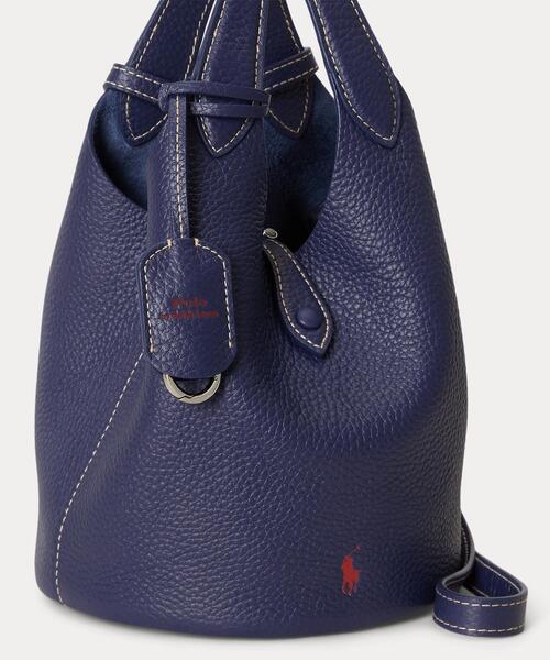 POLO RALPH LAUREN(ポロ ラルフ ローレン)の「Polo Play レザー スモール トート & クロスボディ(トートバッグ・レディース・ネイビー系1・ONE)」の7枚目の写真