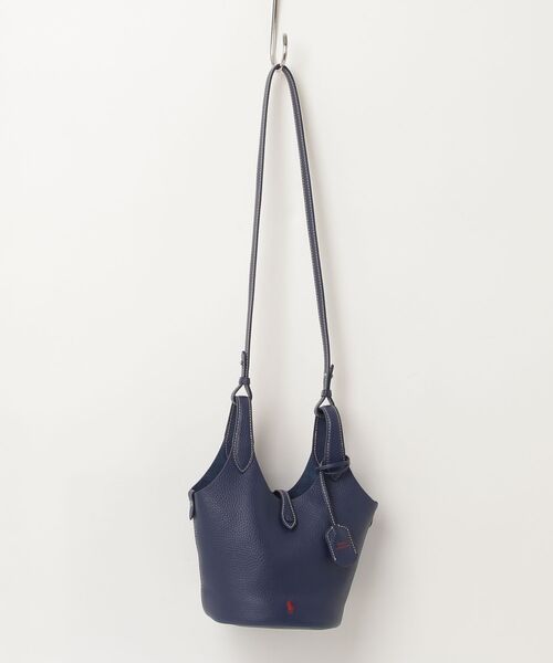 POLO RALPH LAUREN(ポロ ラルフ ローレン)の「Polo Play レザー スモール トート & クロスボディ(トートバッグ・レディース・ネイビー系1・ONE)」の6枚目の写真