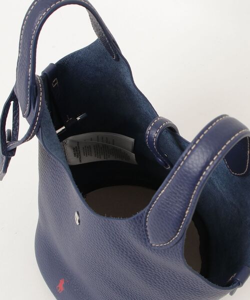 POLO RALPH LAUREN(ポロ ラルフ ローレン)の「Polo Play レザー スモール トート & クロスボディ(トートバッグ・レディース・ネイビー系1・ONE)」の3枚目の写真