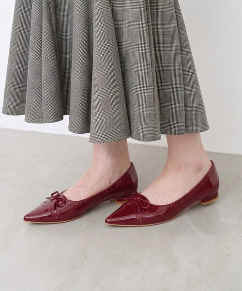Launa lea（ラウナレア）の「【26秋冬】レースアップリボンパンプス(0638)（パンプス・レディース・ブラック/ダークブラウン/ワイン/アイボリー・22.0cm/22.5cm/23.0cm/23.5cm/24.0cm/24.5cm/25.0cm/25.5cm）」の4枚目の写真