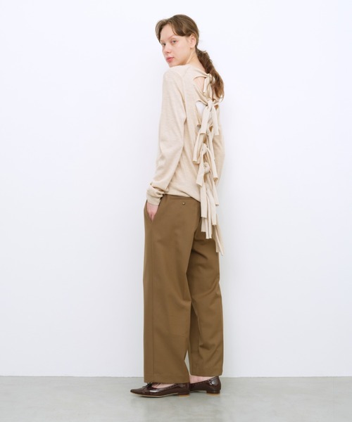 Launa lea（ラウナレア）の「【26秋冬】レースアップリボンパンプス(0638)（パンプス・レディース・ブラック/ダークブラウン/ワイン/アイボリー・22.0cm/22.5cm/23.0cm/23.5cm/24.0cm/24.5cm/25.0cm/25.5cm）」の7枚目の写真