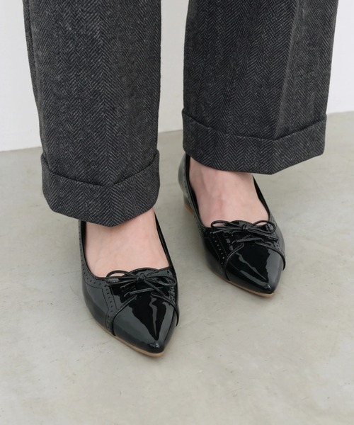 Launa lea（ラウナレア）の「【26秋冬】レースアップリボンパンプス(0638)（パンプス・レディース・ブラック/ダークブラウン/ワイン/アイボリー・22.0cm/22.5cm/23.0cm/23.5cm/24.0cm/24.5cm/25.0cm/25.5cm）」の10枚目の写真