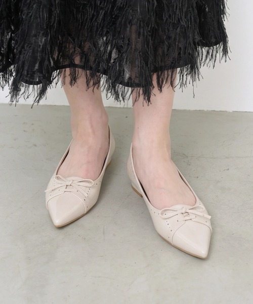 Launa lea（ラウナレア）の「【26秋冬】レースアップリボンパンプス(0638)（パンプス・レディース・ブラック/ダークブラウン/ワイン/アイボリー・22.0cm/22.5cm/23.0cm/23.5cm/24.0cm/24.5cm/25.0cm/25.5cm）」の11枚目の写真