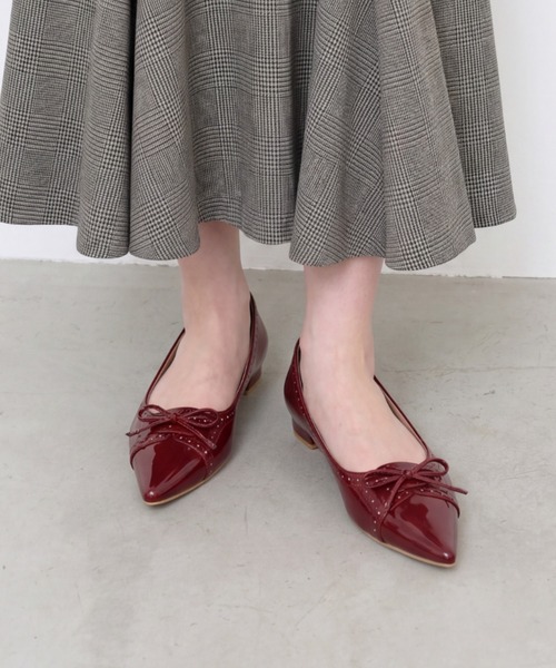 Launa lea（ラウナレア）の「【26秋冬】レースアップリボンパンプス(0638)（パンプス・レディース・ブラック/ダークブラウン/ワイン/アイボリー・22.0cm/22.5cm/23.0cm/23.5cm/24.0cm/24.5cm/25.0cm/25.5cm）」の13枚目の写真