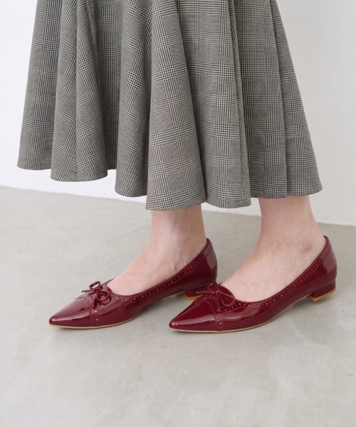Launa lea（ラウナレア）の「【26秋冬】レースアップリボンパンプス(0638)（パンプス・レディース・ブラック/ダークブラウン/ワイン/アイボリー・22.0cm/22.5cm/23.0cm/23.5cm/24.0cm/24.5cm/25.0cm/25.5cm）」の12枚目の写真