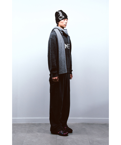 DEINET(ダイニット)の「BASIC LOGO KNIT HOODIE IN CHARCOAL(ニット/セーター・レディース・その他・FREE)」の3枚目の写真
