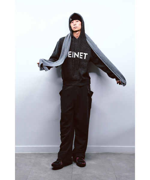 DEINET(ダイニット)の「BASIC LOGO KNIT HOODIE IN CHARCOAL(ニット/セーター・レディース・その他・FREE)」の5枚目の写真