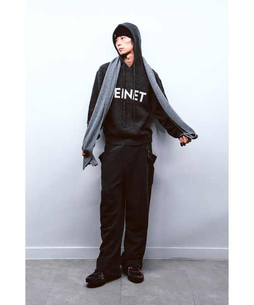 DEINET(ダイニット)の「BASIC LOGO KNIT HOODIE IN CHARCOAL(ニット/セーター・レディース・その他・FREE)」の6枚目の写真