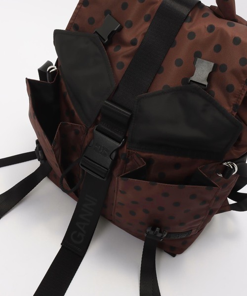 GANNI(ガニー)の「GANNI / ガニー Re-Tech Printed Nylon Backpack(バックパック/リュック・レディース・モカ・FREE)」の10枚目の写真