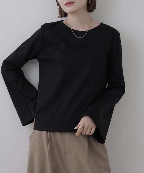 OMNES（オムネス）の「BEAUTIFUL FRIDAY 袖フレアプルオーバー 長袖（Tシャツ/カットソー・レディース・ホワイト/ブラック・L/M）」の11枚目の写真