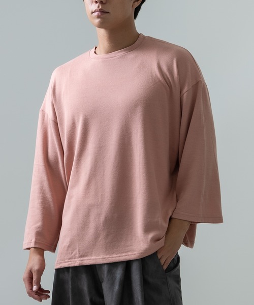 improves（インプローブス）の「7分丈 ワイドスリーブ Tシャツ（Tシャツ/カットソー・メンズ・ブルー/グレー/ブラック/モカ/ピンク・MEDIUM/LARGE）」の5枚目の写真