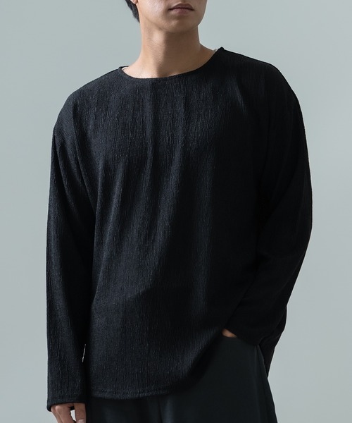 improves（インプローブス）の「7分丈 ワイドスリーブ Tシャツ（Tシャツ/カットソー・メンズ・ブルー/グレー/ブラック/モカ/ピンク・MEDIUM/LARGE）」の2枚目の写真