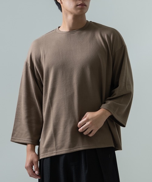 improves（インプローブス）の「7分丈 ワイドスリーブ Tシャツ（Tシャツ/カットソー・メンズ・ブルー/グレー/ブラック/モカ/ピンク・MEDIUM/LARGE）」の3枚目の写真