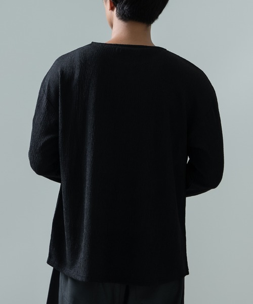 improves（インプローブス）の「7分丈 ワイドスリーブ Tシャツ（Tシャツ/カットソー・メンズ・ブルー/グレー/ブラック/モカ/ピンク・MEDIUM/LARGE）」の8枚目の写真