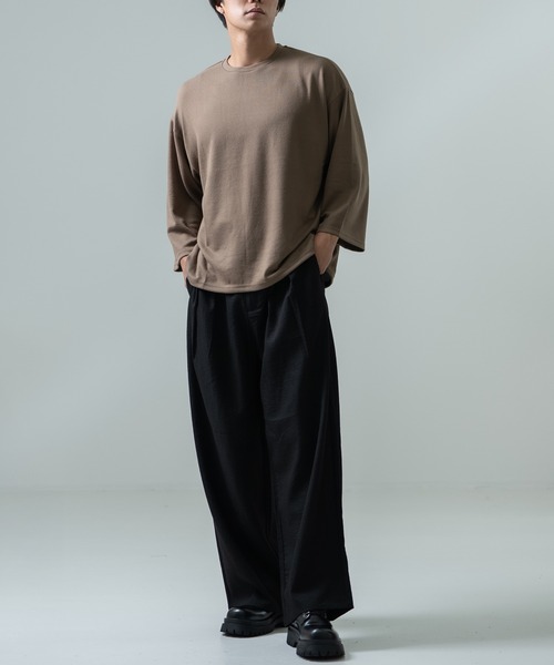 improves（インプローブス）の「7分丈 ワイドスリーブ Tシャツ（Tシャツ/カットソー・メンズ・ブルー/グレー/ブラック/モカ/ピンク・MEDIUM/LARGE）」の17枚目の写真