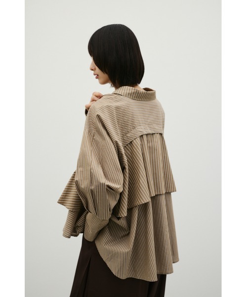 STYLEMIXER(スタイルミキサー)の「ティアードフリルシャツ(シャツ/ブラウス・レディース・ホワイト/ベージュ系その他/ブルー系その他・FREE)」の4枚目の写真
