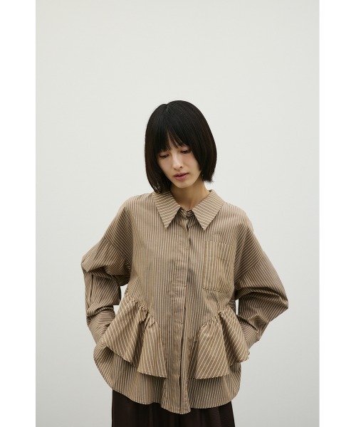 STYLEMIXER(スタイルミキサー)の「ティアードフリルシャツ(シャツ/ブラウス・レディース・ホワイト/ベージュ系その他/ブルー系その他・FREE)」の6枚目の写真