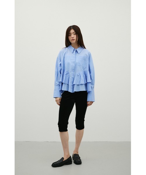 STYLEMIXER(スタイルミキサー)の「ティアードフリルシャツ(シャツ/ブラウス・レディース・ホワイト/ベージュ系その他/ブルー系その他・FREE)」の16枚目の写真