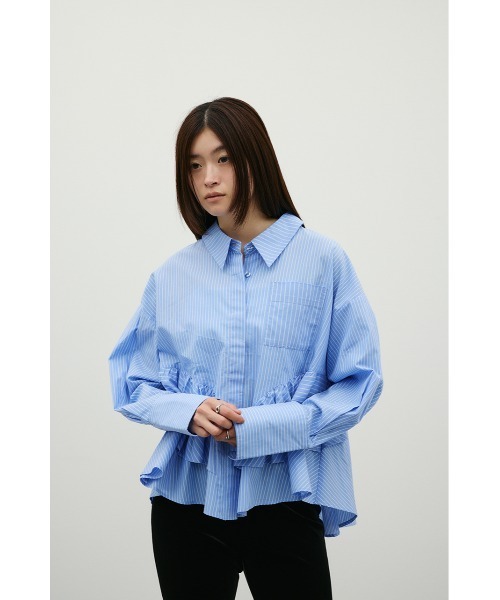STYLEMIXER(スタイルミキサー)の「ティアードフリルシャツ(シャツ/ブラウス・レディース・ホワイト/ベージュ系その他/ブルー系その他・FREE)」の18枚目の写真
