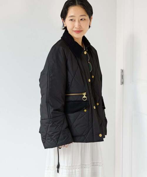 IENA（イエナ）の「Barbour/バブアー 別注 MARTHA QUILTED JK ブルゾン（その他アウター・レディース・ブラック/アイボリー/ブラウン・8/10）」の4枚目の写真