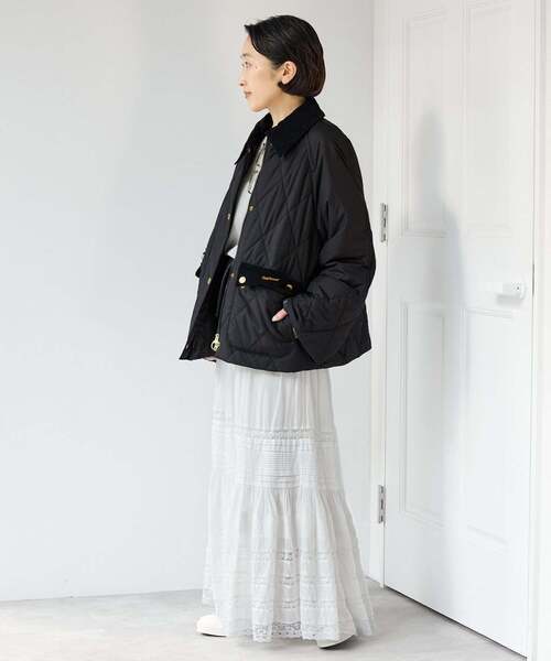 IENA（イエナ）の「Barbour/バブアー 別注 MARTHA QUILTED JK ブルゾン（その他アウター・レディース・ブラック/アイボリー/ブラウン・8/10）」の6枚目の写真