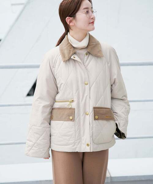 IENA（イエナ）の「Barbour/バブアー 別注 MARTHA QUILTED JK ブルゾン（その他アウター・レディース・ブラック/アイボリー/ブラウン・8/10）」の9枚目の写真