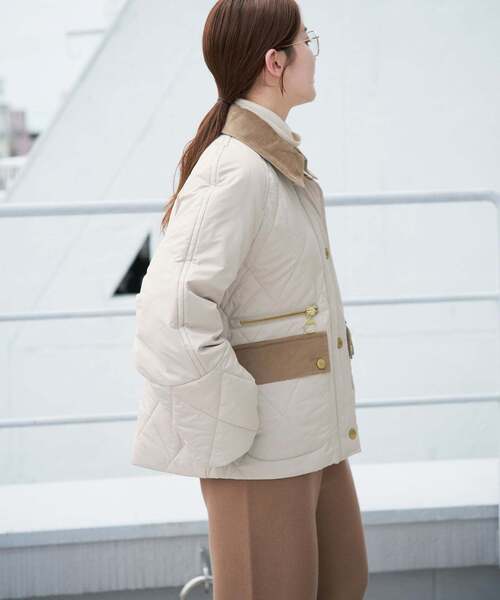 IENA（イエナ）の「Barbour/バブアー 別注 MARTHA QUILTED JK ブルゾン（その他アウター・レディース・ブラック/アイボリー/ブラウン・8/10）」の12枚目の写真